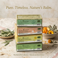 Combo Pack 4 Olive Soaps with Natural Herbs, Spirulina, Calendula, Sage, Orange, Fragrance Free, Made in Crete, Greece, 7.05 oz Each