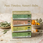 Combo Pack 4 Olive Soaps with Natural Herbs, Spirulina, Calendula, Sage, Orange, Fragrance Free, Made in Crete, Greece, 7.05 oz Each