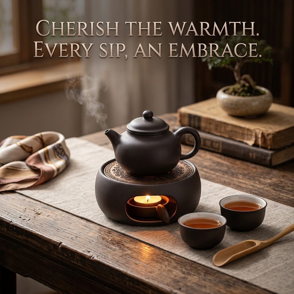 Handmade Japanese Coarse Pottery Teapot Warmer