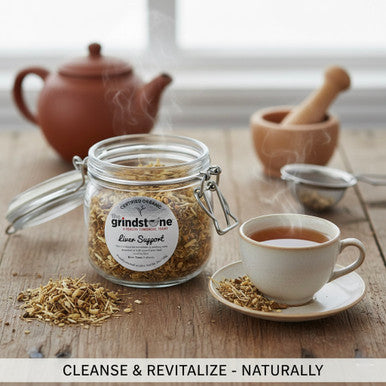 Liver Support Tea, Organic & Caffeine Free Herbal Infusion, Wellness Tea Collection, 2 Oz Jar
