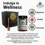 Ellora Farms, Organic Greek Raw Honey, Royal Reserve, Wild Thyme, Gift of Honey in Cube Box, Dipper Included,450g