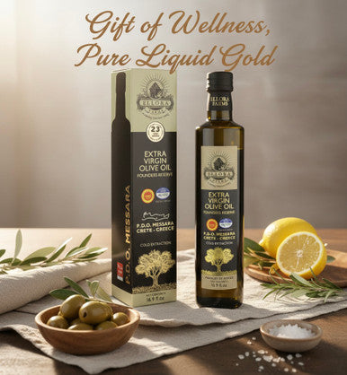 Ellora Farms, Award-Winning Extra Virgin Olive Oil, Single Sourced PDO Messara Valley, Crete Greece, Kosher, 17 FL oz Bottle
