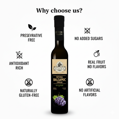 Ellora Farms, Original Plain Thick Balsamic Vinegar, Great Taaste Award Winner, Product of Crete, Greece, 8.5 oz