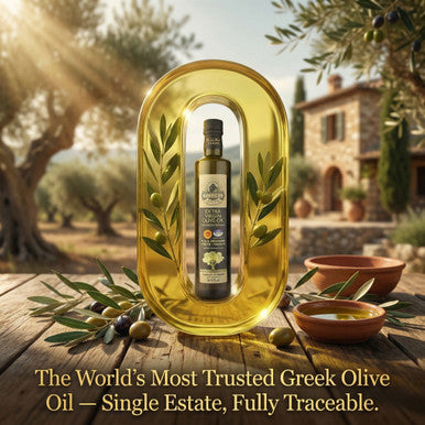 Ellora Farms, Award-Winning Extra Virgin Olive Oil, Single Sourced PDO Messara Valley, Crete Greece, Kosher, 17 FL oz Bottle