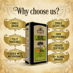 Ellora Farms PDO SITIA & Kolymvari, Greek Extra Virgin Olive Oil, 1 Ltr Tin (33.8 oz) Combo