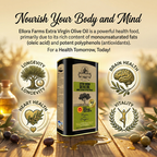 Ellora Farms, Certified PDO Extra Virgin Olive Oil, Traceable and Single Estate EVOO, Harvested in Crete, Greece, 1 Ltr Tin, 33.8 FL oz