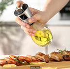 Ellora Farms, Aries Premium Chef Oil & Vinegar Glass Mister Sprayer, 200 ml Glass Bottle with Stainless Steel Funnel (2 Pack)