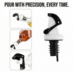 Ellora Farms, Apollo Chef Pourer, Magnetized Gravity Closing Spout, Perfect for Oil, Vinegar or Wines (Black)