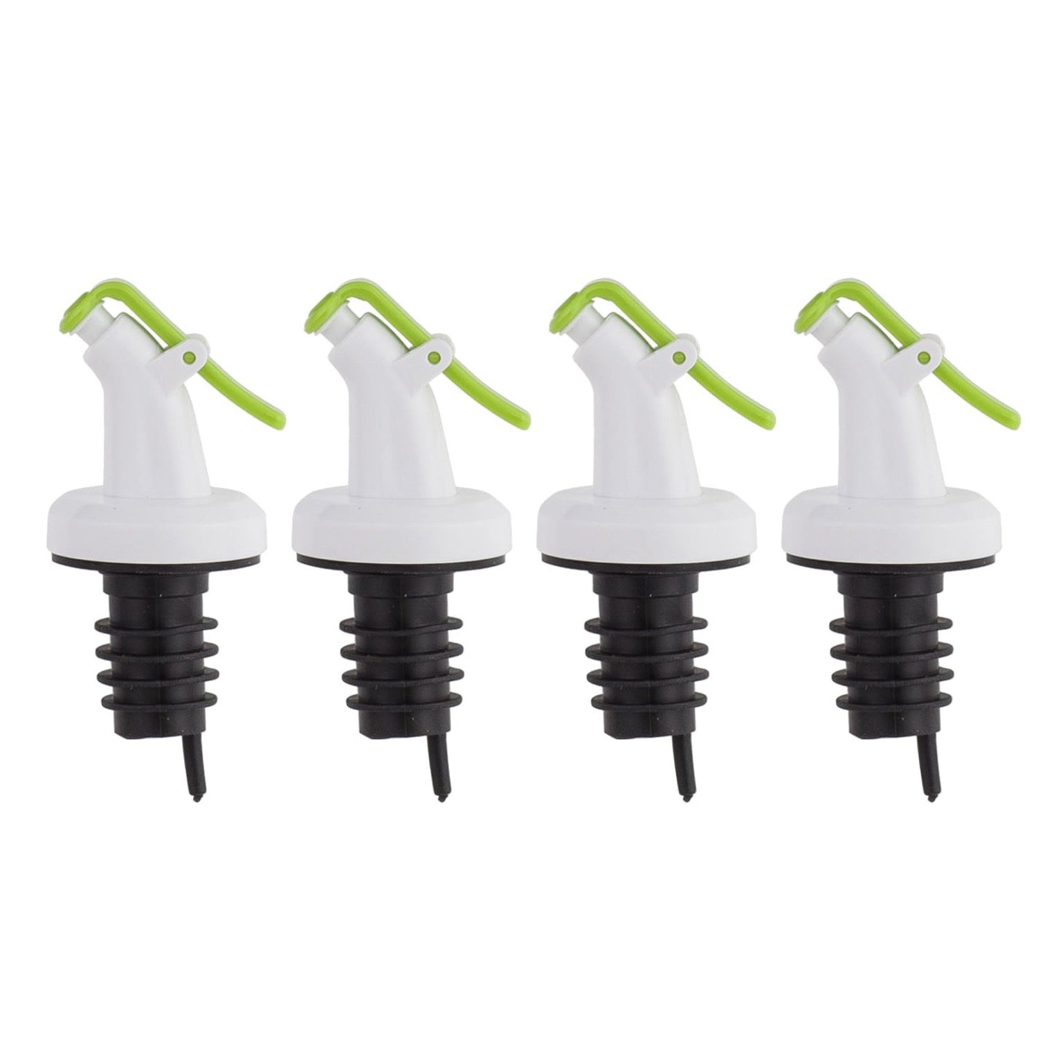 Ellora Farms, RANI Chef Pourer 4 Pk, Venus Chef Pourer, Perfect for Oil, Vinegar or Wines, Snap on Lock, Green