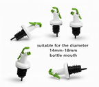 Ellora Farms, RANI Chef Pourer 2 Pk, Venus Chef Pourer, Perfect for Oil, Vinegar or Wines, Snap on Lock, Green