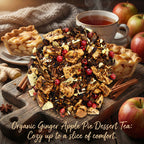 Organic Ginger Apple Pie Tea, Caffeine Free Herbal Infusion, Dessert Tea Collection, 2 oz. Jar