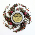 Organic Pomegranate Green Tea, Green & Black Tea with Bits of Fruit, Wellness Tea Collection, 2 oz. Jar