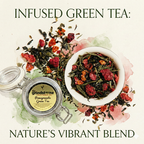 Organic Pomegranate Green Tea, Green & Black Tea with Bits of Fruit, Wellness Tea Collection, 2 oz. Jar