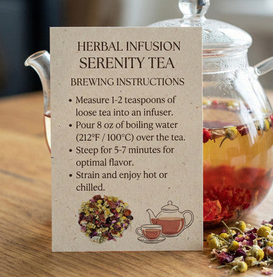 Organic SereniTea, Caffeine Free Herbal Infusion, Wellness Tea, 1.1 Oz Jar
