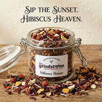 Organic Hibiscus Heaven Tea, Caffeine Free Herbal Infusion, Wellness Tea Collection, 1.5 oz. Jar