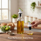 Ellora Farms, RANI Chef Pourer 2 Pk, Venus Chef Pourer, Perfect for Oil, Vinegar or Wines, Snap on Lock, Green