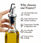 Ellora Farms, Venus Chef Pourer 4 Pk, BPA Free, Designed for Oil, Vinegar, or Dressings, Fits 16 oz bottles