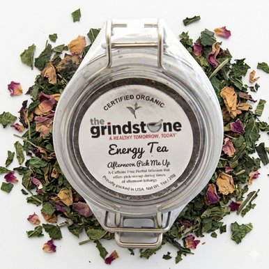 Organic Energy Tea, Caffeine Free Herbal Infusion, Wellness Tea Collection, 1.0 oz. Jar