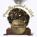 Organic Orange Spice Chai Tea, Specialty loose black tea collection, 1.5 oz Jar