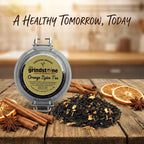 Organic Orange Spice Chai Tea, Specialty loose black tea collection, 1.5 oz Jar