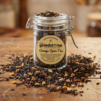 Organic Orange Spice Chai Tea, Specialty loose black tea collection, 1.5 oz Jar