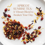 Organic Apricot Sunrise Tea, Caffeine Free Dessert Collection Tea, 1.5 oz. In Jar