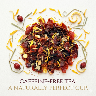 Organic Apricot Sunrise Tea, Caffeine Free Dessert Collection Tea, 1.5 oz. In Jar