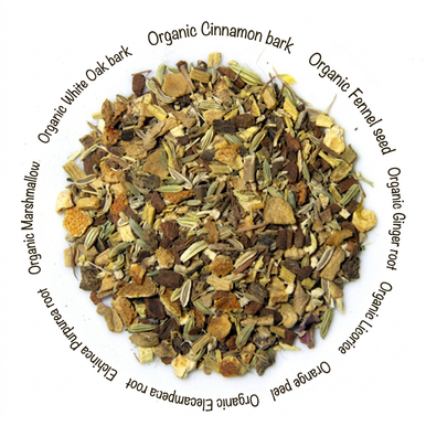 Organic Breathe Well Tea, Caffeine Free Herbal Root Infusion, Wellness Tea Collection, 1.5 oz. Jar