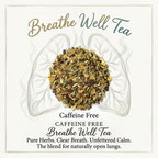 Organic Breathe Well Tea, Caffeine Free Herbal Root Infusion, Wellness Tea Collection, 1.5 oz. Jar