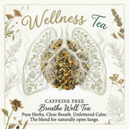 Organic Breathe Well Tea, Caffeine Free Herbal Root Infusion, Wellness Tea Collection, 1.5 oz. Jar