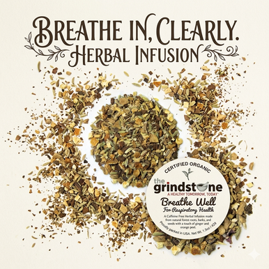 Organic Breathe Well Tea, Caffeine Free Herbal Root Infusion, Wellness Tea Collection, 1.5 oz. Jar