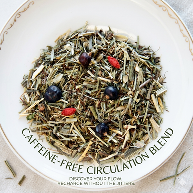 Organic Circulation Tea, Caffeine Free Herbal Infusion, Wellness Tea Collection,  1.5 oz.Jar