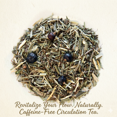 Organic Circulation Tea, Caffeine Free Herbal Infusion, Wellness Tea Collection,  1.5 oz.Jar