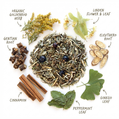 Organic Circulation Tea, Caffeine Free Herbal Infusion, Wellness Tea Collection,  1.5 oz.Jar