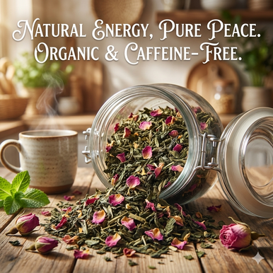 Organic Energy Tea, Caffeine Free Herbal Infusion, Wellness Tea Collection, 1.0 oz. Jar