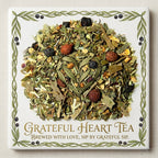 ORGANIC GRATEFUL HEART TEA, Caffeine Free Herbal Infusion, Wellness Tea Collection, 1 oz. Jar