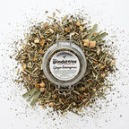 ORGANIC GINGER LEMONGRASS  TEA, Caffeine Free Herbal Tea Infusion, Wellness Tea Collection, 1.5 oz. Jar