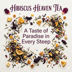 Organic Hibiscus High Tea, Caffeine Free Herbal Infusion, Wellness Tea Collection. 1.5 oz. Jar