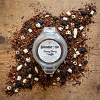 Honey Berry Truffle Tea, Caffeine Free Herbal tea with Hibiscus & White Chocolate, Dessert Tea Collection. 2 oz. Jar