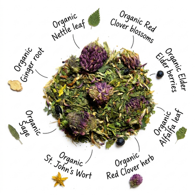 Organic ImmuniTea, Caffeine Free Herbal Infusion, Wellness Tea Collection, 1 oz. Jar