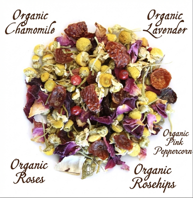 Organic SereniTea, Caffeine Free Herbal Infusion, Wellness Tea, 1.1 Oz Jar