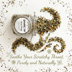 Organic Throat Therapy Tea, Caffeine Free Ginger & Peppermint Herbal Infusion, Wellness Tea Collection, 2 Oz Jar
