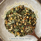 Organic Throat Therapy Tea, Caffeine Free Ginger & Peppermint Herbal Infusion, Wellness Tea Collection, 2 Oz Jar