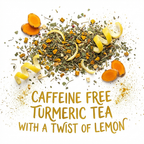 Organic Turmeric Lemon Twist Tea, Caffeine Free Herbal Infusion with Turmeric Root, Wellness Tea Collection, 1.5 oz. Jar