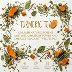 Organic Turmeric Lemon Twist Tea, Caffeine Free Herbal Infusion with Turmeric Root, Wellness Tea Collection, 1.5 oz. Jar