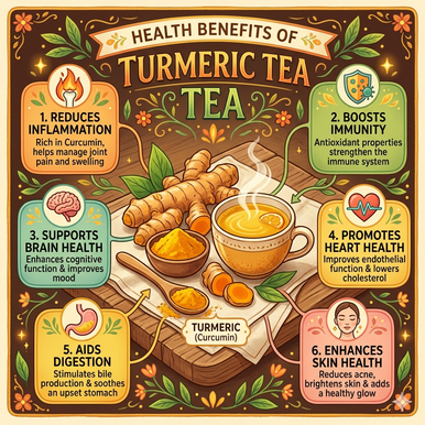 Organic Turmeric Green Tea, Whole leaf Green Tea with Turmeric Root, Wellness Tea Collection, 2 oz. Jar
