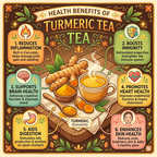 Organic Turmeric Green Tea, Whole leaf Green Tea with Turmeric Root, Wellness Tea Collection, 2 oz. Jar