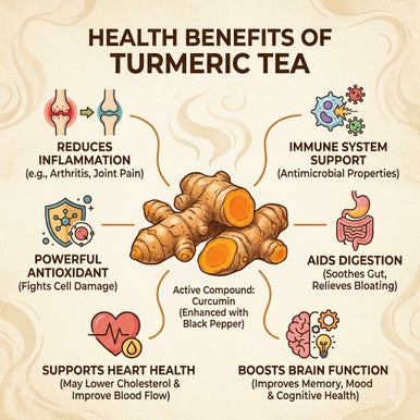 Organic Turmeric Lemon Twist Tea, Caffeine Free Herbal Infusion with Turmeric Root, Wellness Tea Collection, 1.5 oz. Jar