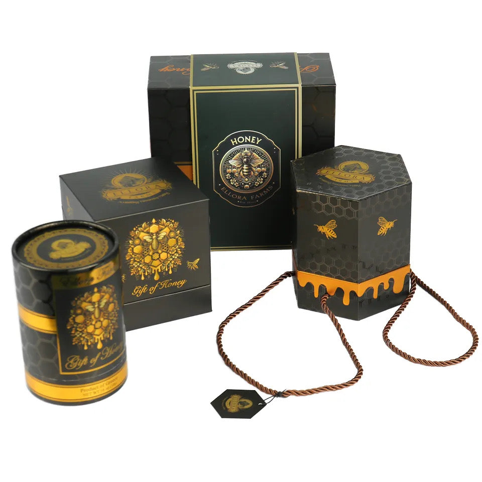 Ellora Farms, Organic Greek Raw Honey, Royal Reserve, Wild Thyme, Gift of Honey POT, Dipper Included, 450g