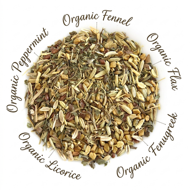 Organic Yoga Herbal Tea, Caffeine Free Tea Infusion with Fennel & Fenugreek, Wellness Tea Collection, 2 oz.